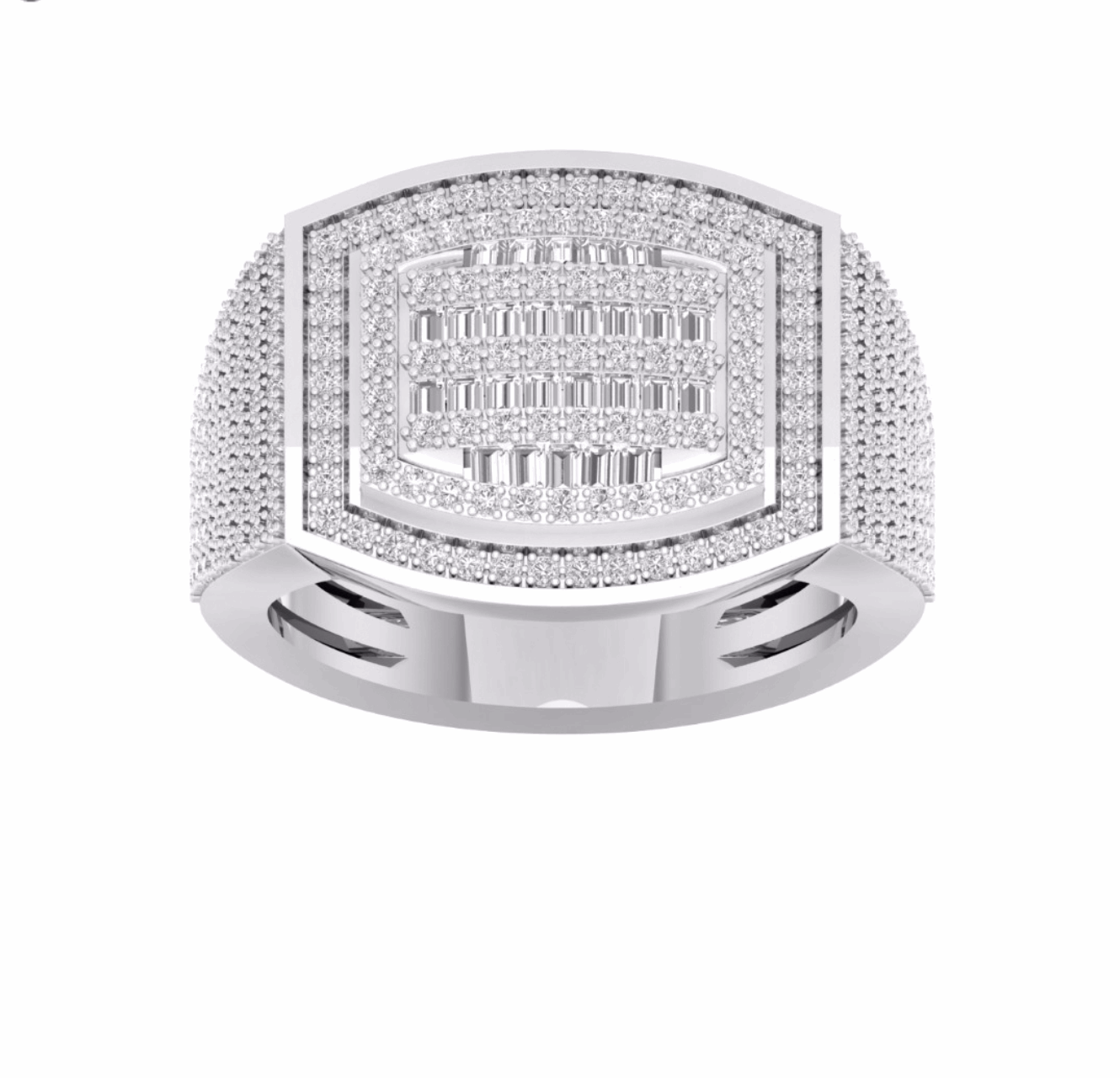 10K Gold Diamond Men's Ring 1.00CT