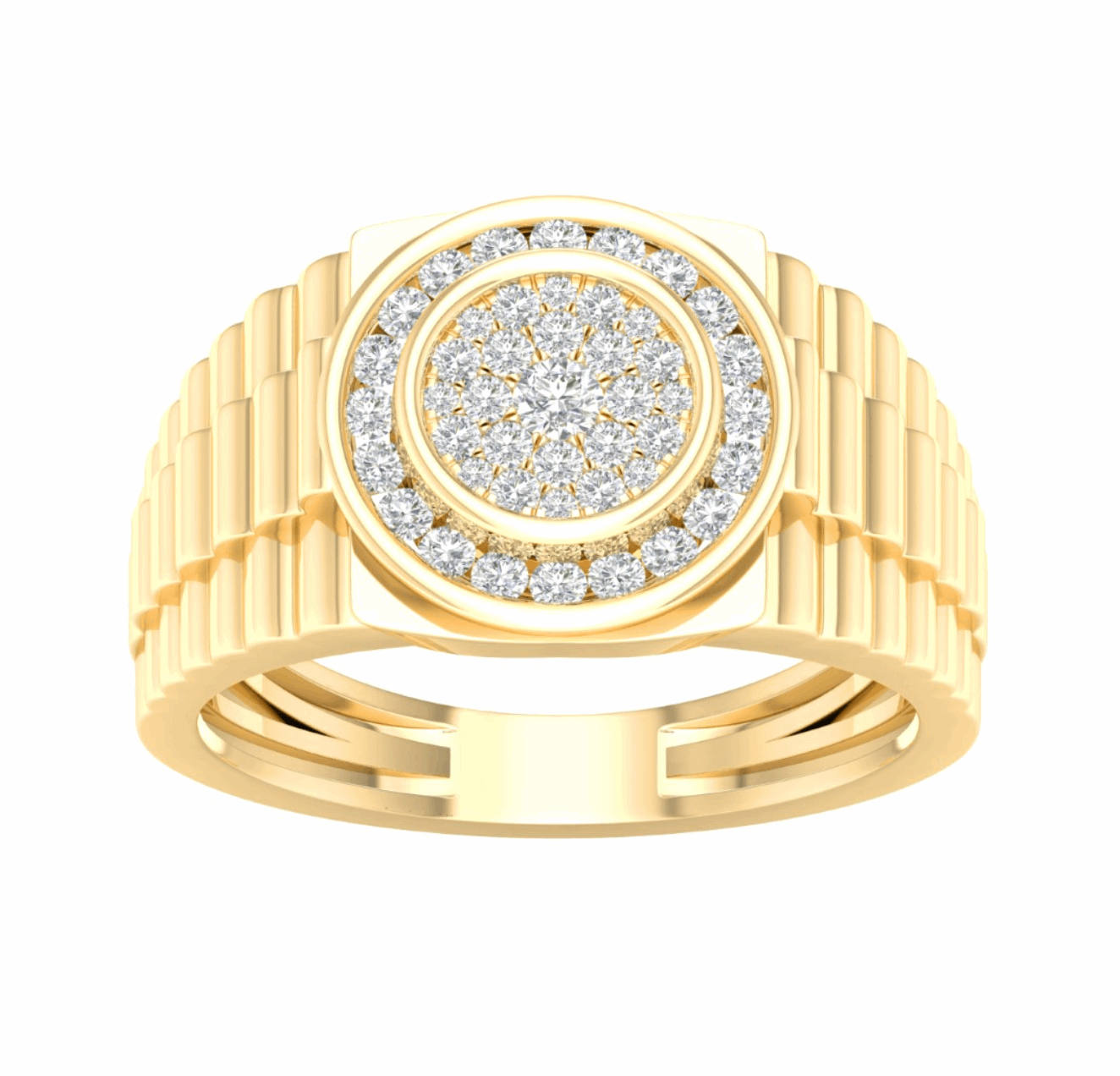 10K Gold Diamond Men's Ring 0.50CT