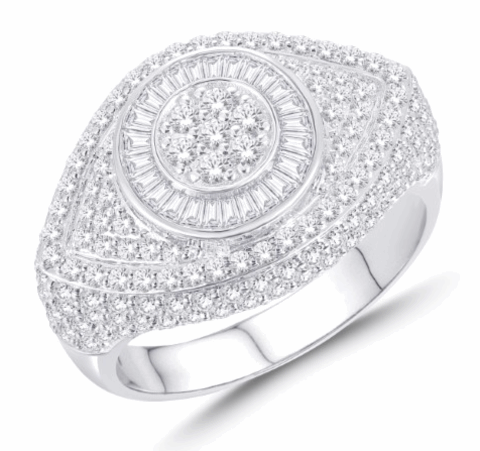 10K Gold Diamond Men's Ring 1.93CT