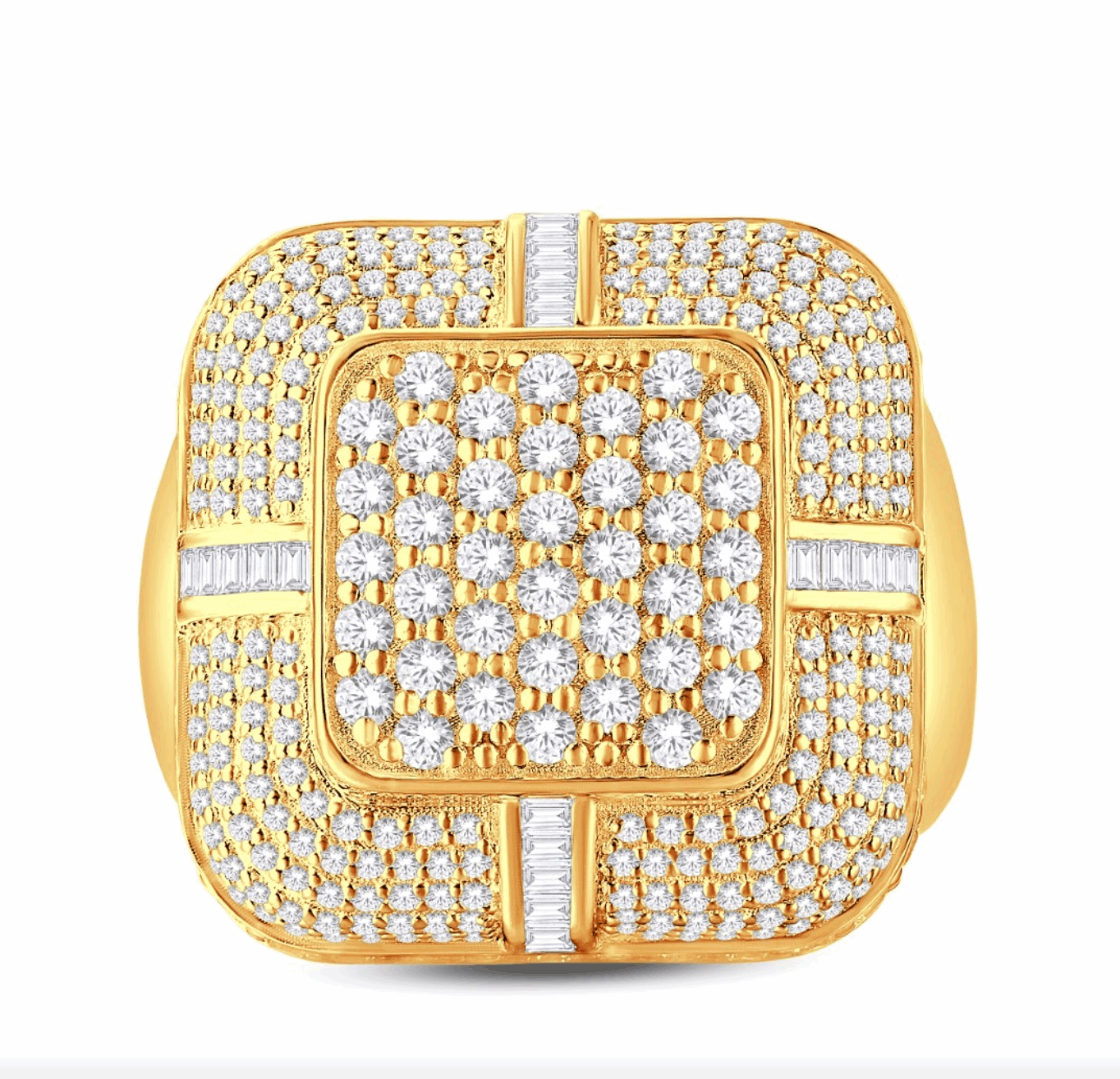 10K Gold Diamond Men's Ring 2.53CT