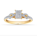 10KT Gold Diamond Women's Ring 0.26CTW