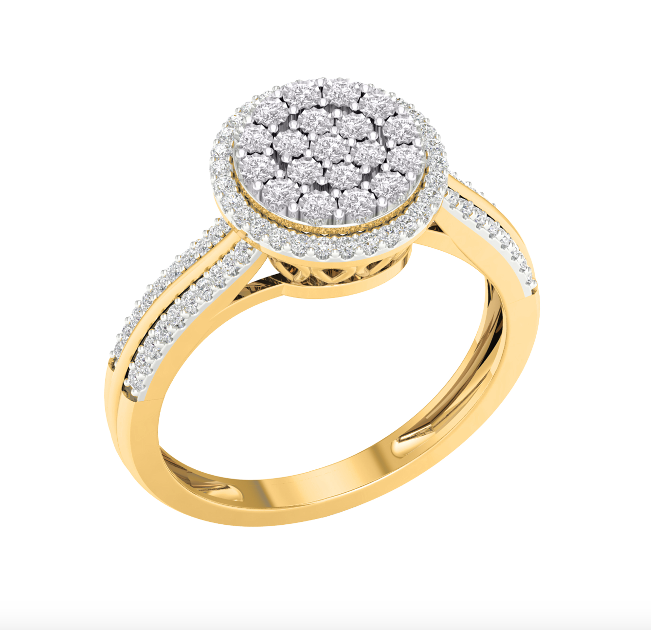 10KT Gold Diamond Women's Ring 0.25CTW