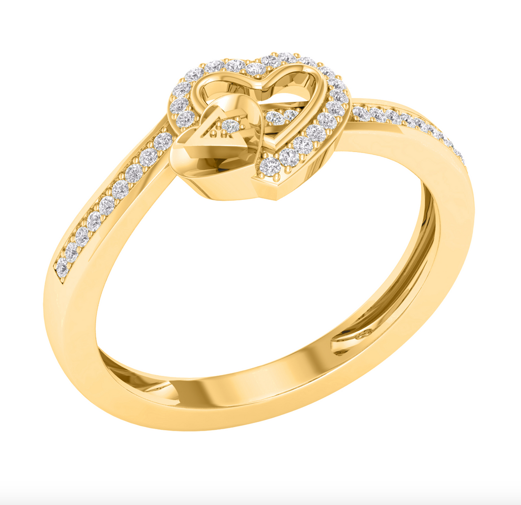 10KT Gold Diamond Women's Ring 0.10CTW