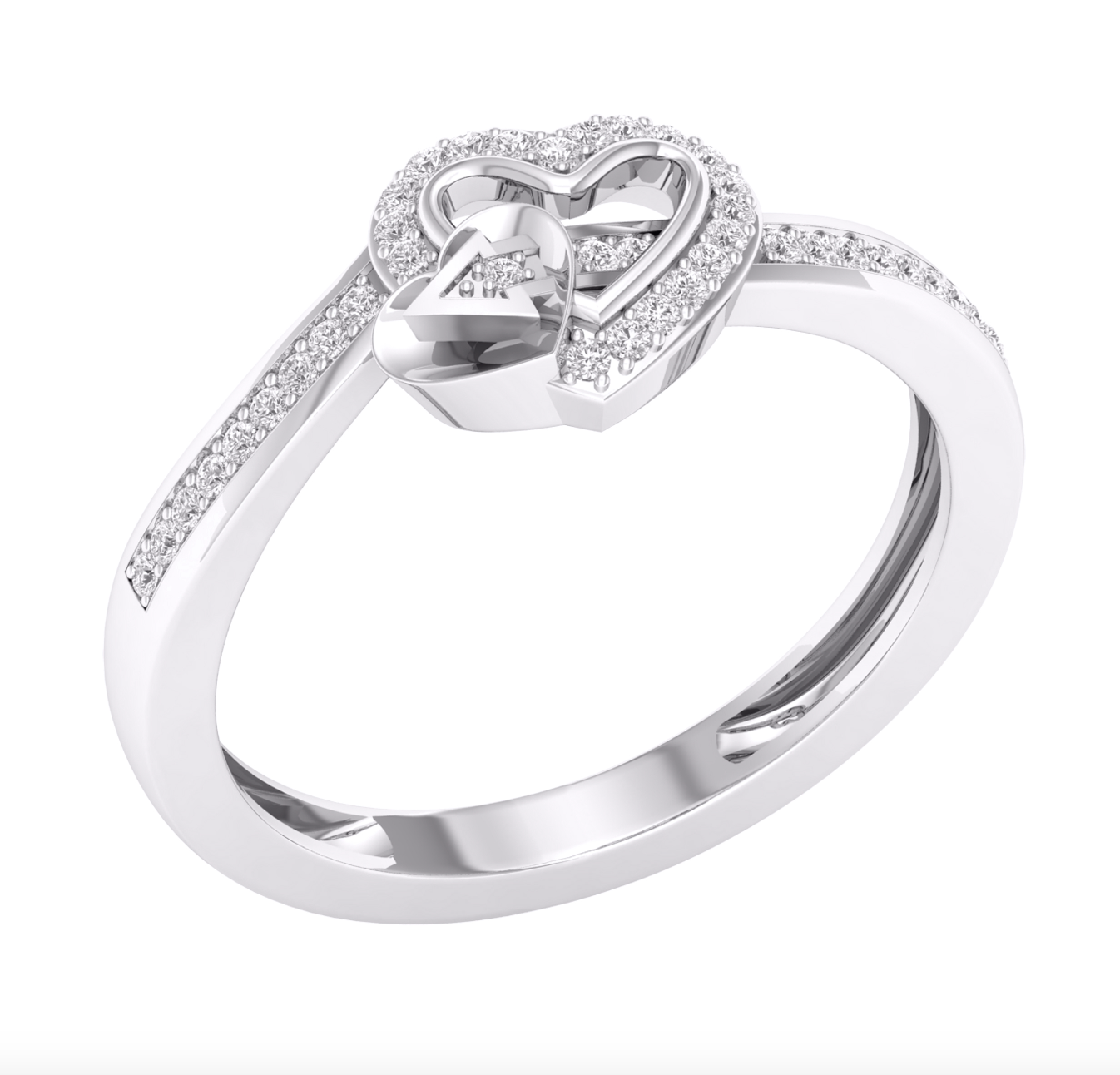 10KT Gold Diamond Women's Ring 0.10CTW