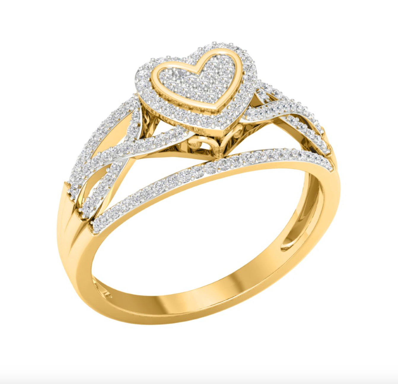 10KT Gold Diamond Women's Ring 0.33CTW