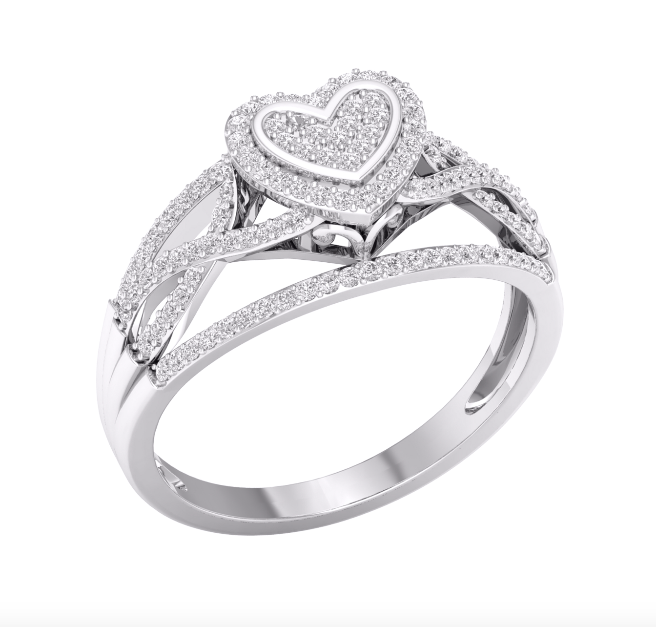 10KT Gold Diamond Women's Ring 0.33CTW