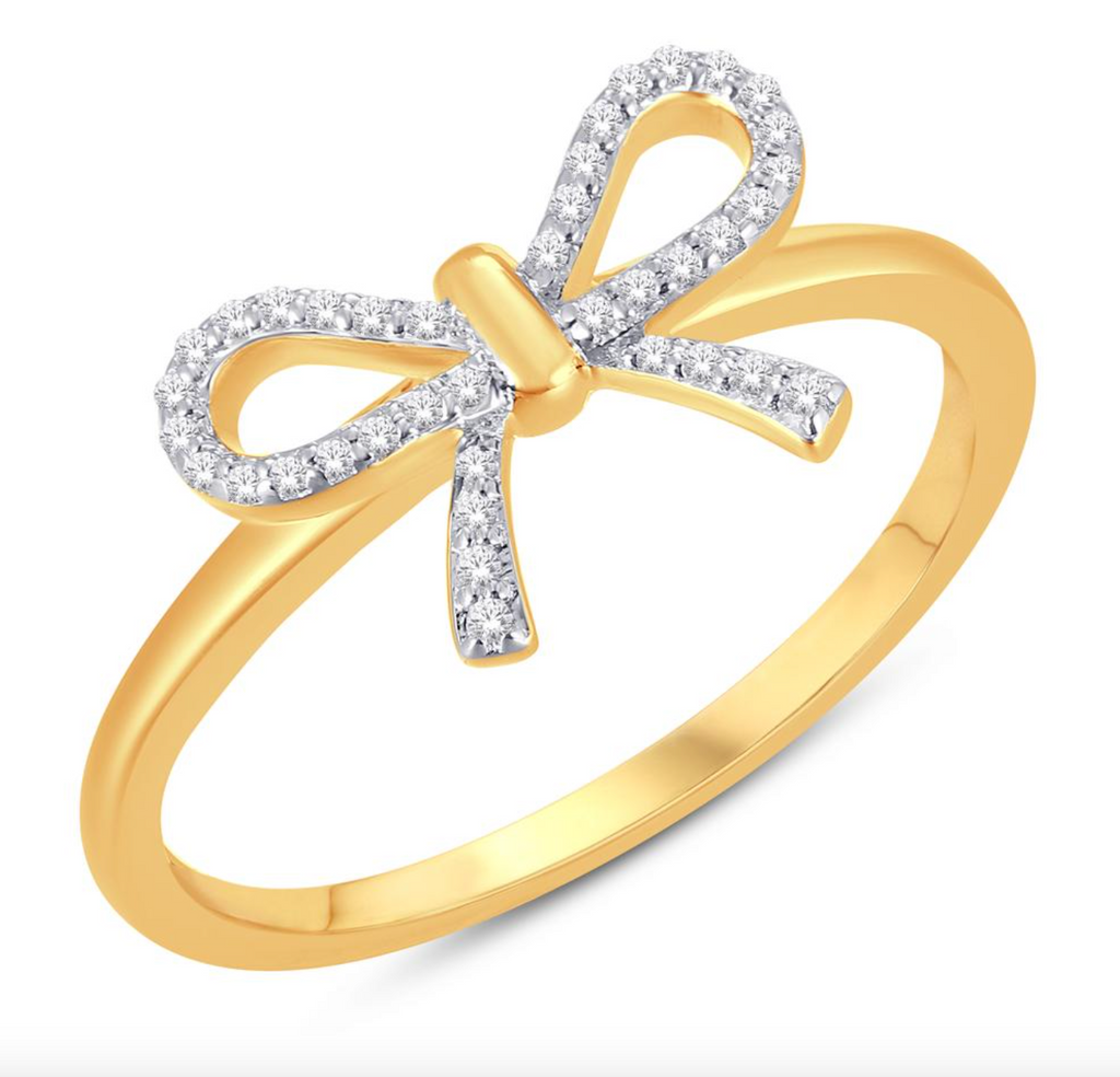 10KT Gold Diamond Women's Ring 0.07CTW