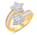 10KT Gold Diamond Women's Ring 0.89CTW