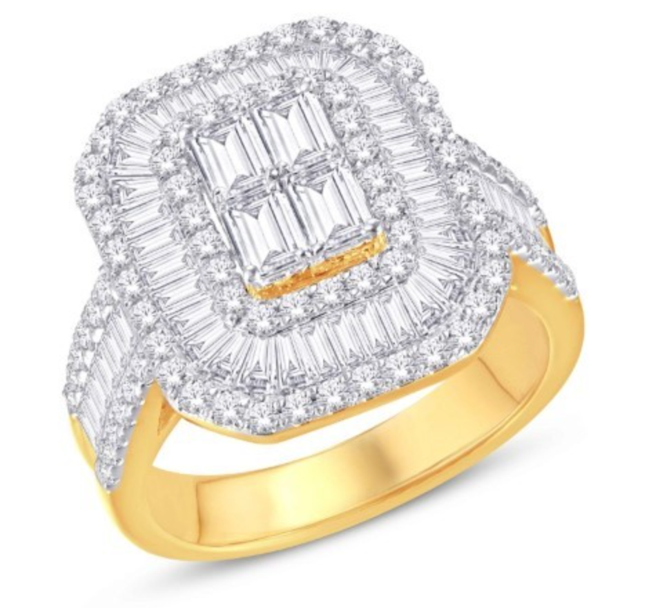 14KT Gold Diamond Women's Ring 2.00CTW