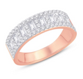 14KT Gold Diamond Women's Ring 0.90CTW