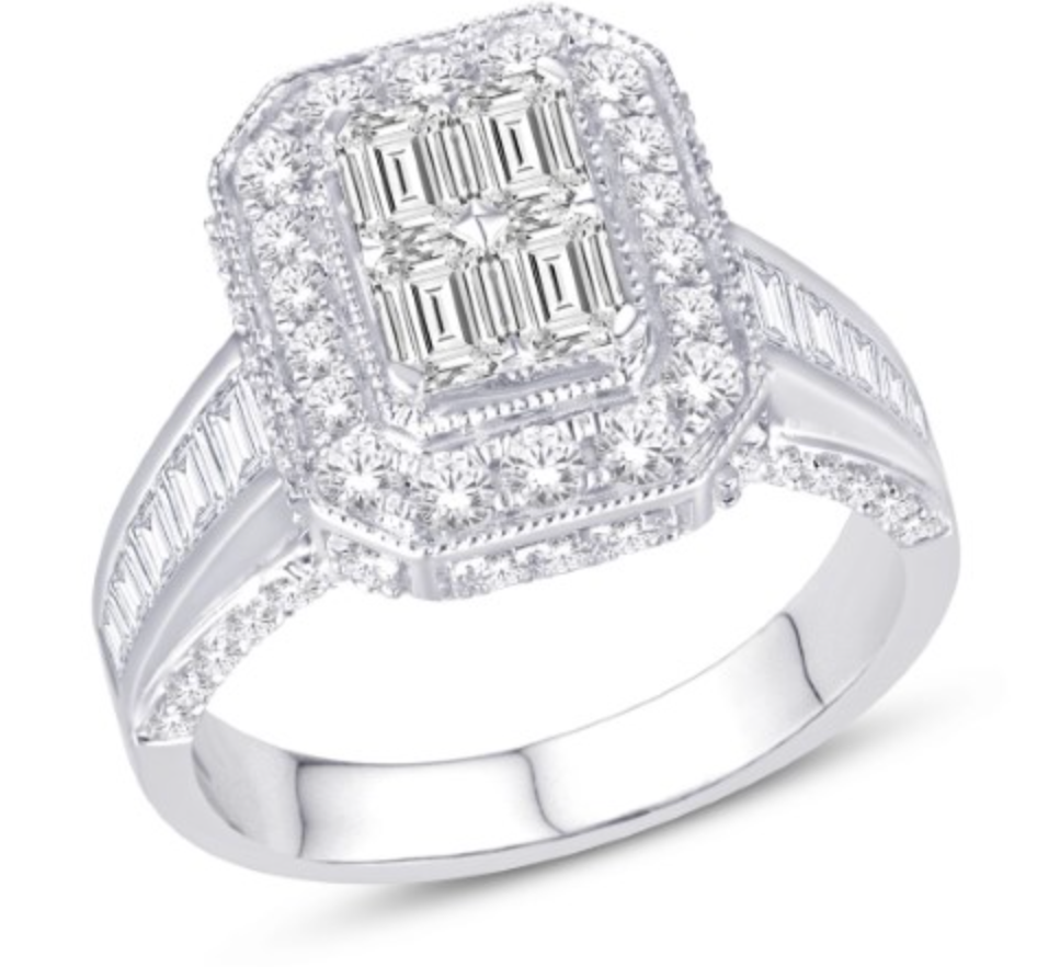 14KT Gold Diamond Women's Ring 1.75CTW