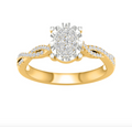 10KT Gold Diamond Women's Ring 0.25CTW