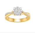 10KT Gold Diamond Women's Ring 0.25CTW