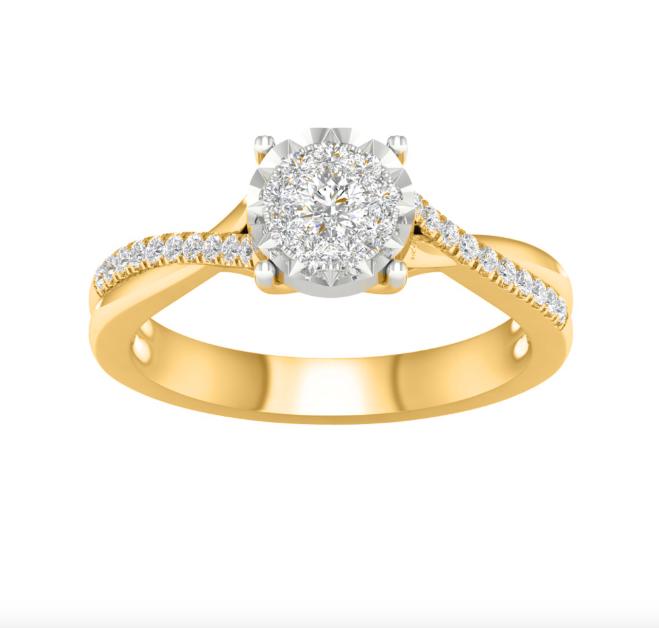 10KT Gold Diamond Women's Ring 0.25CTW