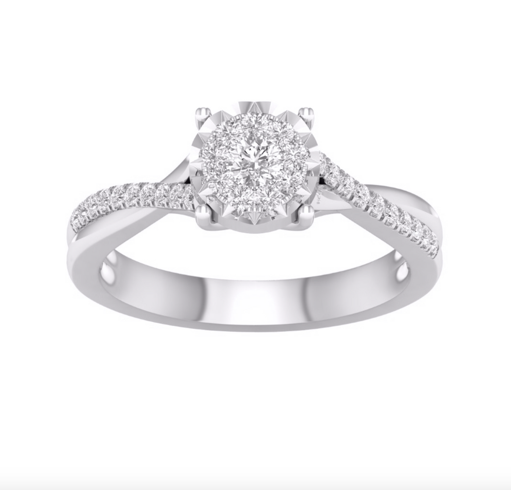 10KT Gold Diamond Women's Ring 0.25CTW