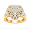 10KT Gold Diamond Women's Ring 0.40CTW