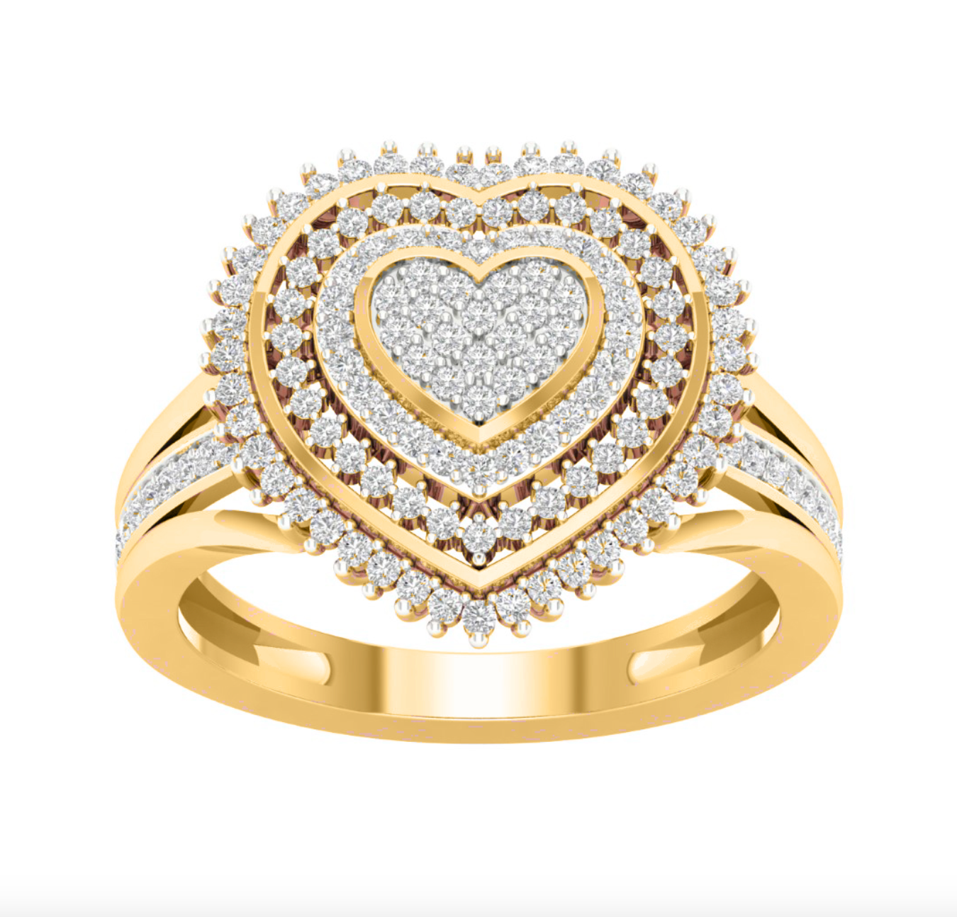 10KT Gold Diamond Women's Ring 0.40CTW
