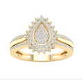 10KT Gold Diamond Women's Ring 0.33CTW