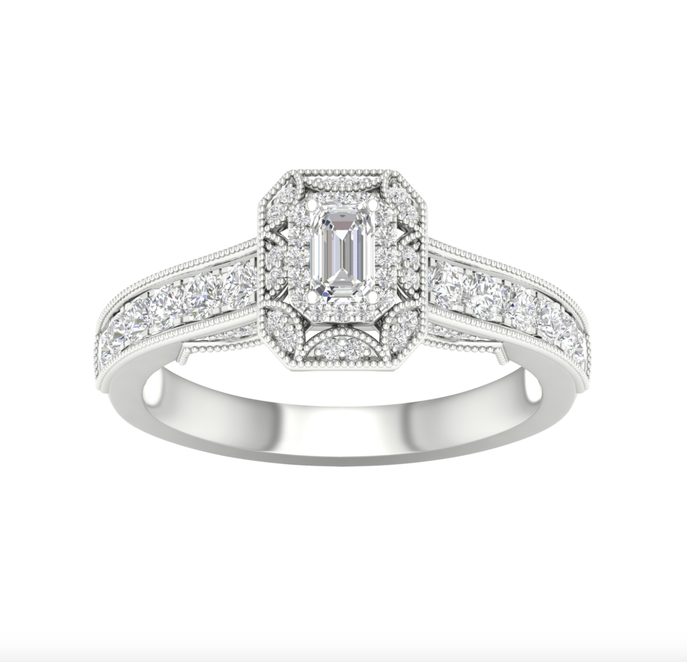 14KT Gold Diamond Women's Ring 0.75CTW