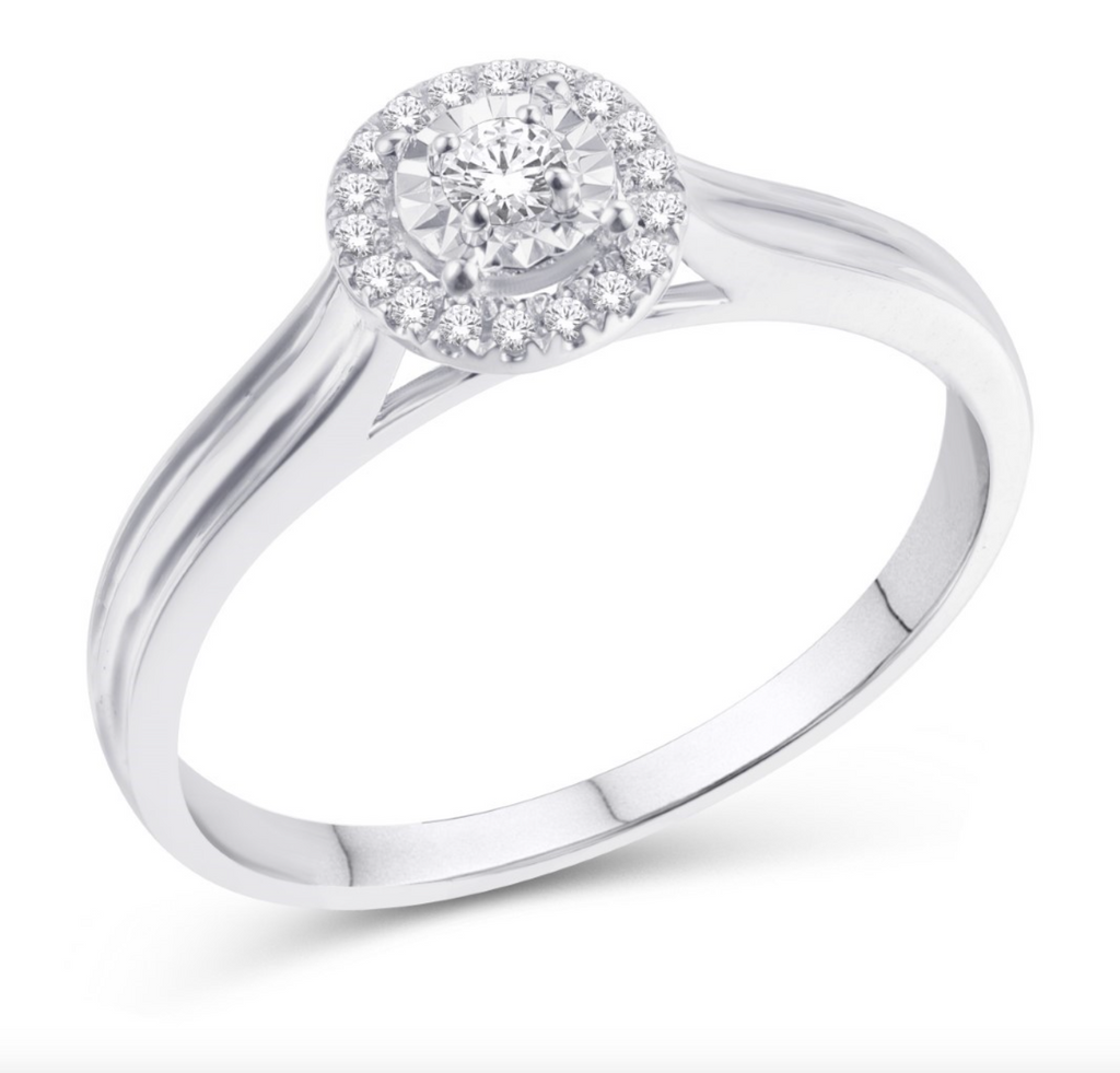 10KT Gold Diamond Women's Ring 0.13CTW