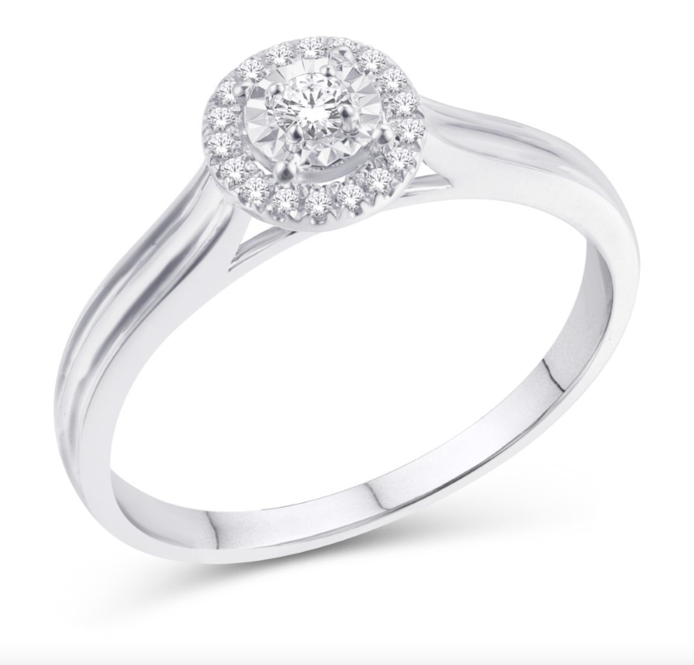 10KT Gold Diamond Women's Ring 0.13CTW