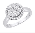 14KT Gold Diamond Women's Ring 1.00CTW