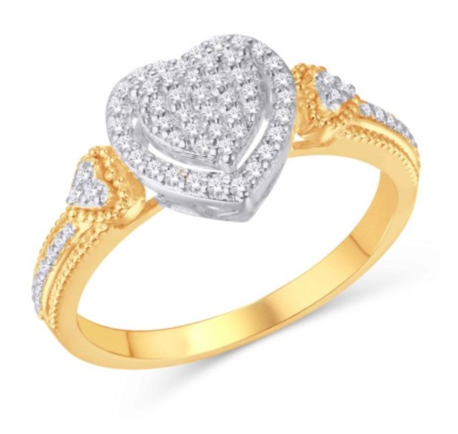 10KT Gold Diamond Women's Ring 0.22CTW