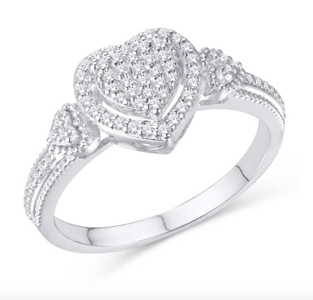 10KT Gold Diamond Women's Ring 0.22CTW