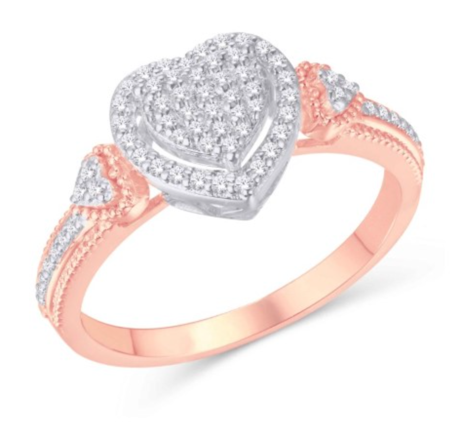 10KT Gold Diamond Women's Ring 0.22CTW
