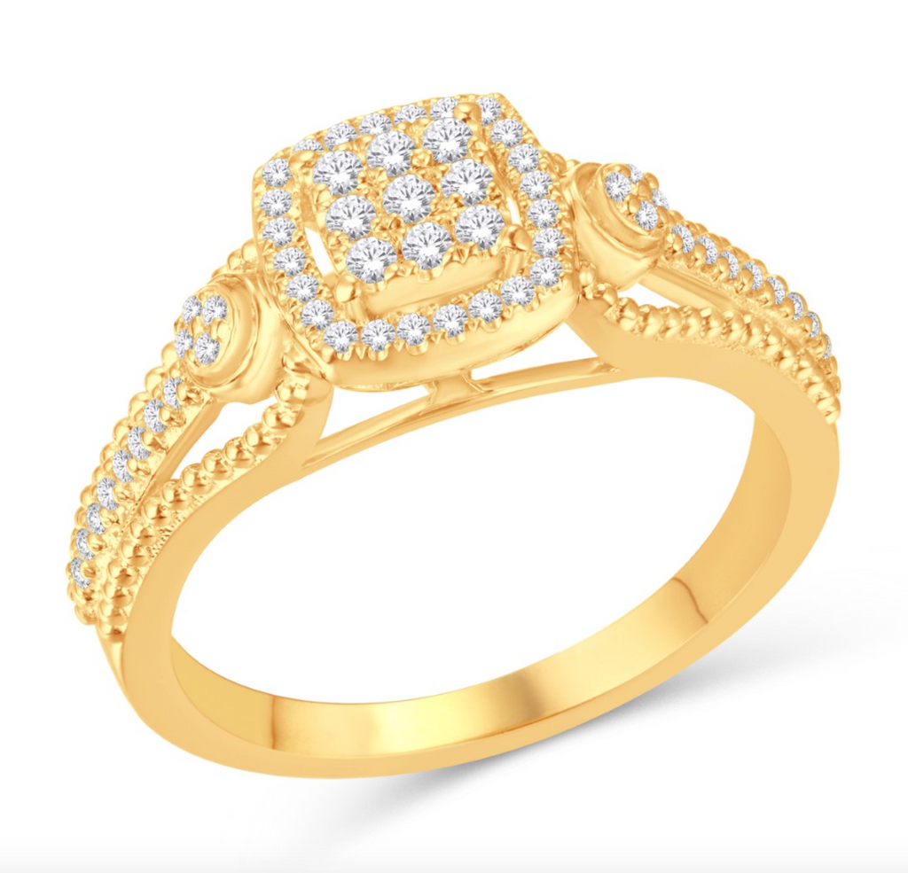 10KT Gold Diamond Women's Ring 0.26CTW