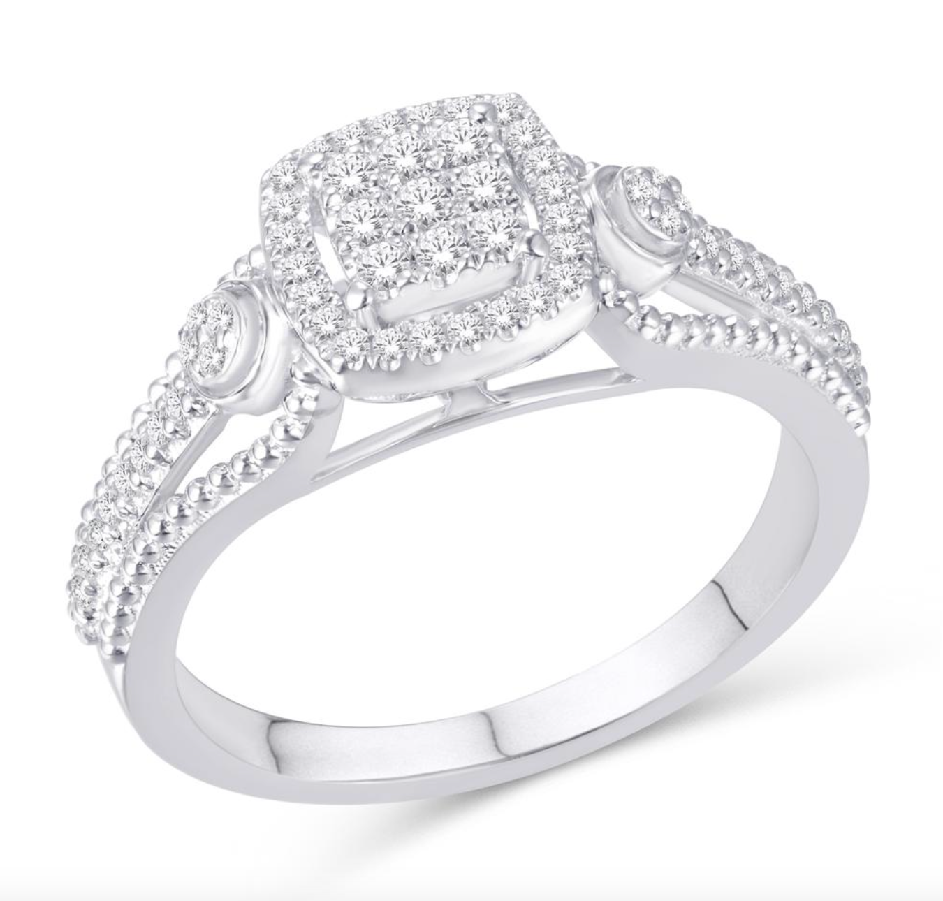 10KT Gold Diamond Women's Ring 0.26CTW