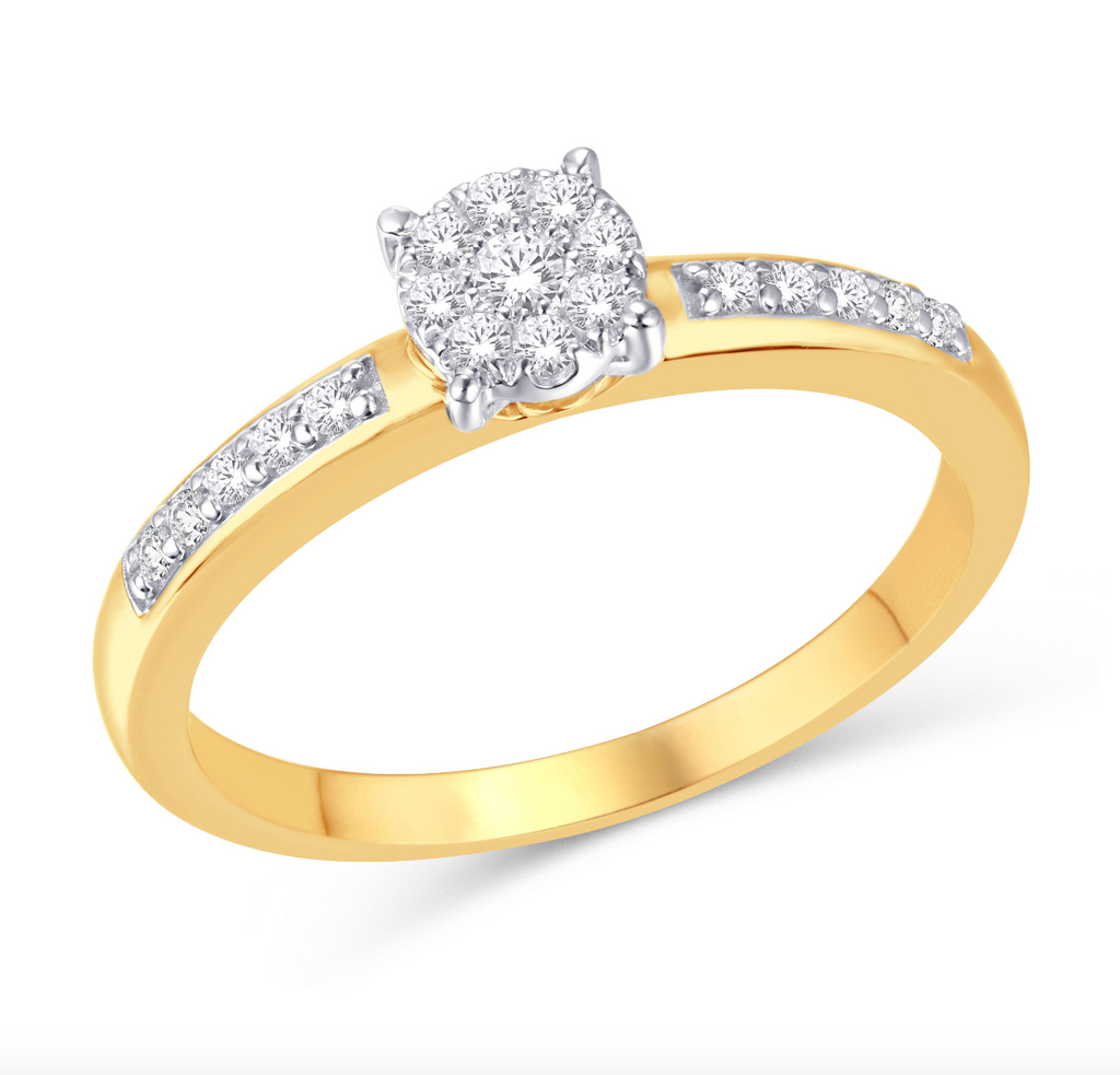 10KT Gold Diamond Women's Ring 0.19CTW