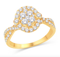 10KT Gold Diamond Women's Ring 1.00CTW