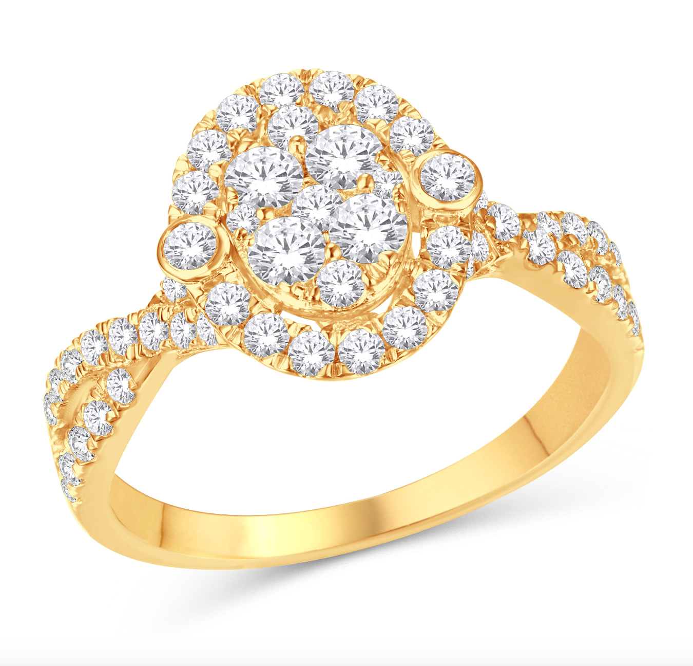10KT Gold Diamond Women's Ring 1.00CTW