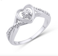 10KT Gold Diamond Women's Ring 0.10CTW