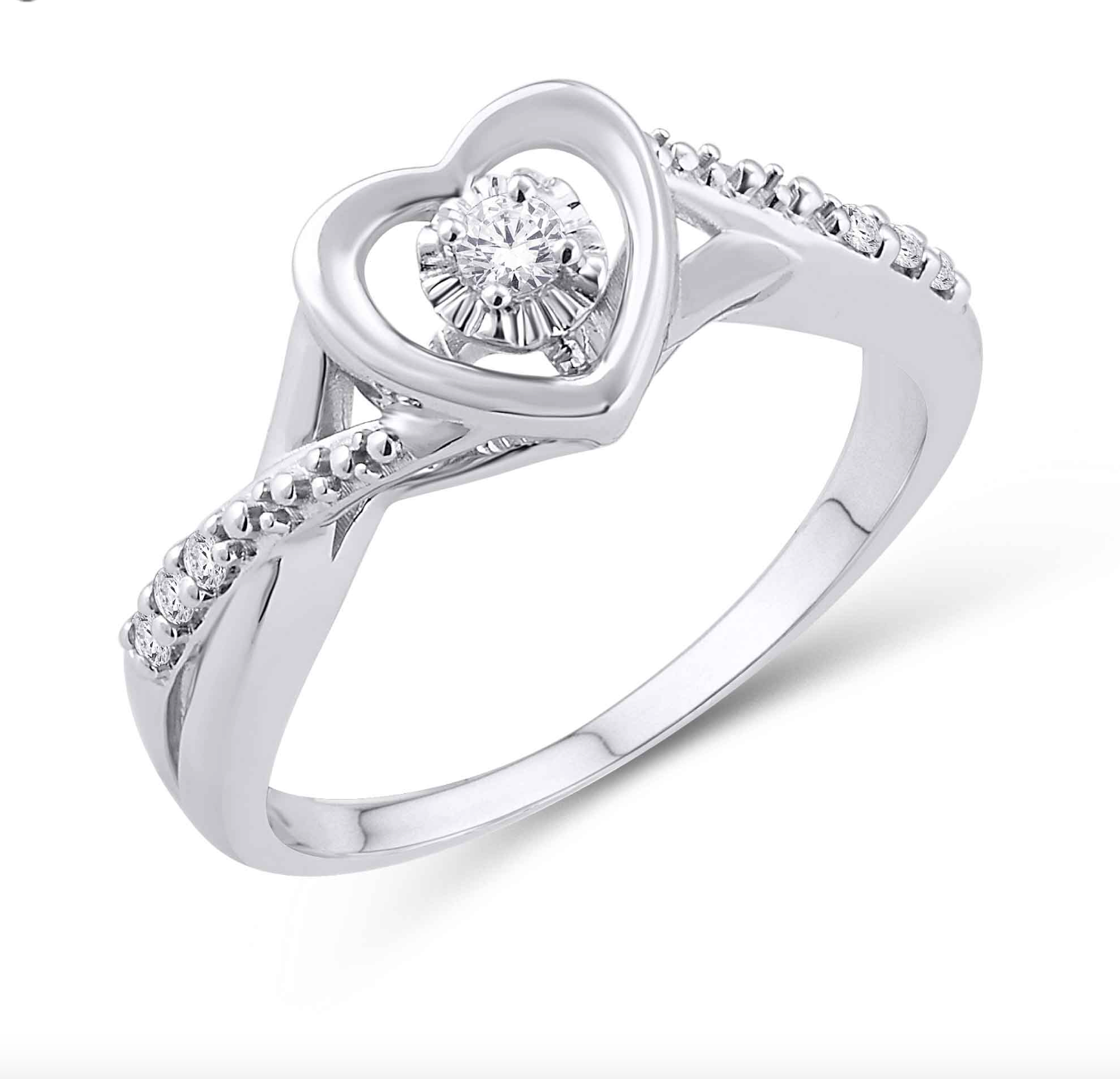 10KT Gold Diamond Women's Ring 0.10CTW