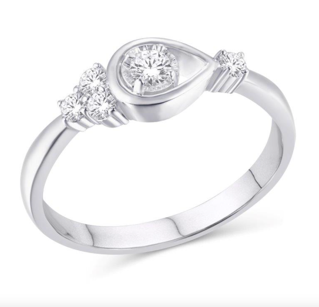 10KT Gold Diamond Women's Ring 0.20CTW