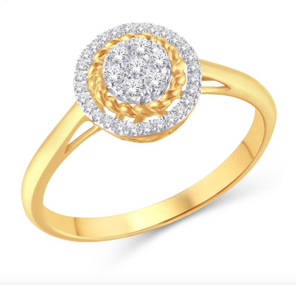 10KT Gold Diamond Women's Ring 0.15CTW