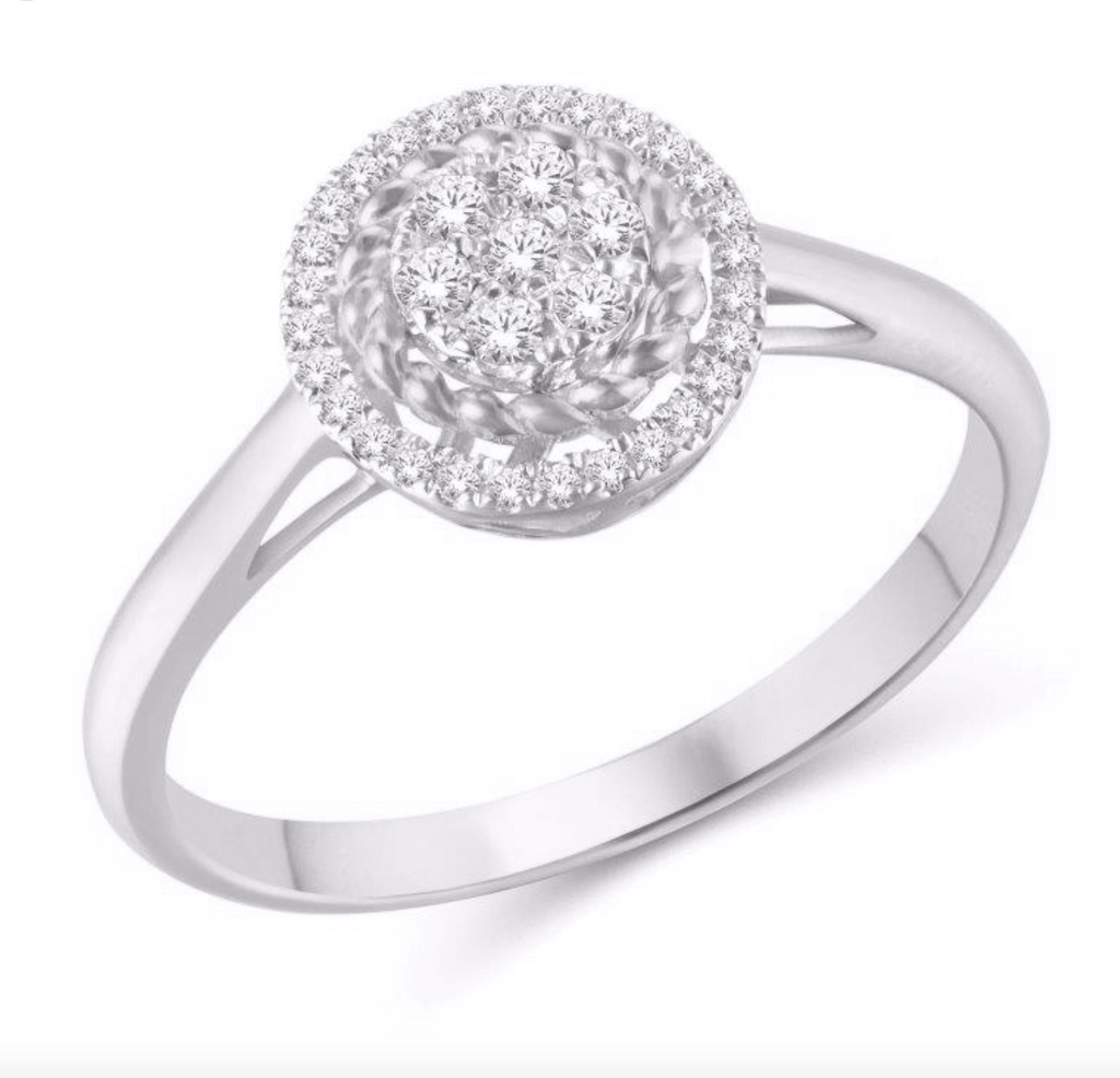 10KT Gold Diamond Women's Ring 0.15CTW
