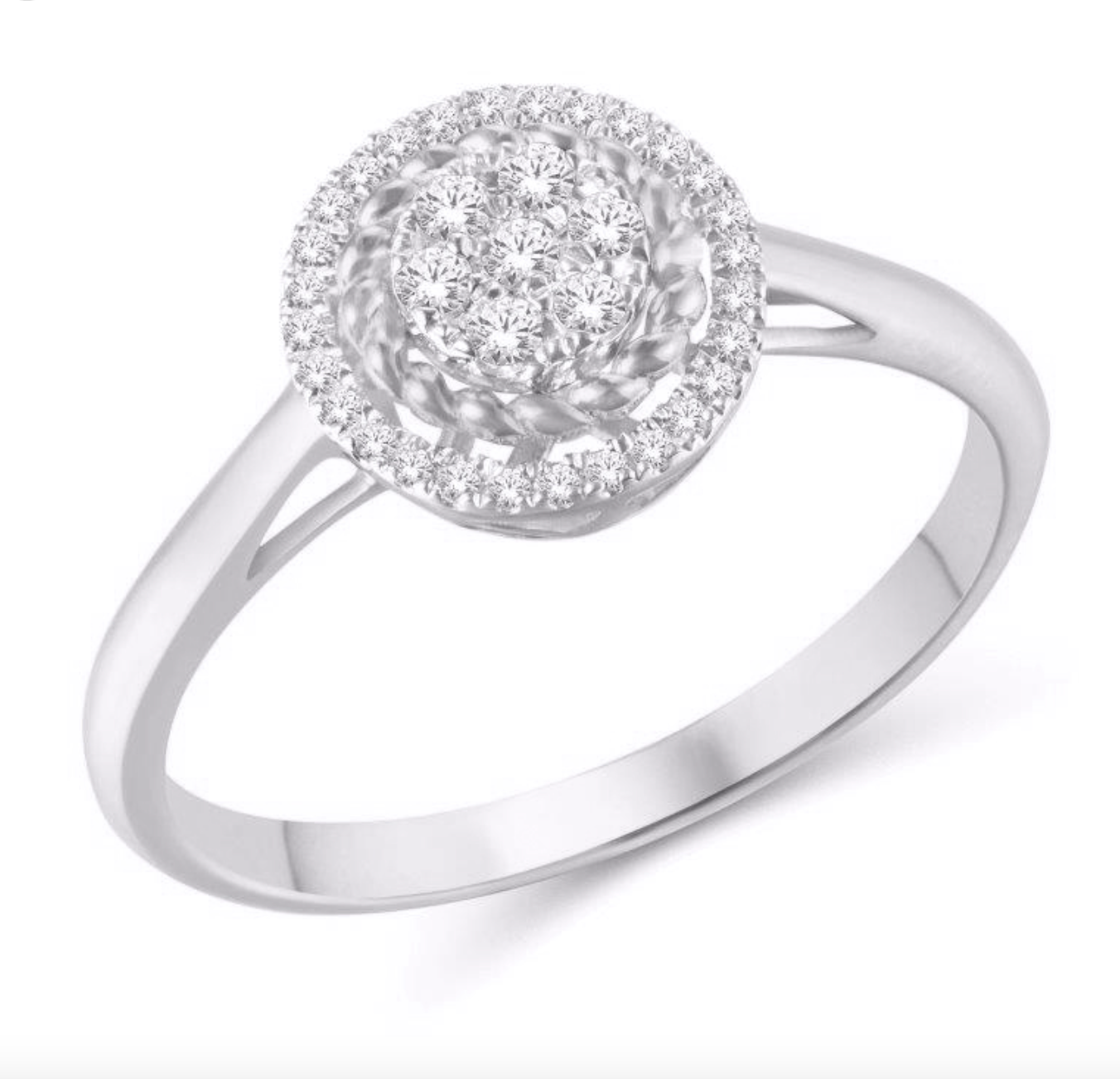 10KT Gold Diamond Women's Ring 0.15CTW
