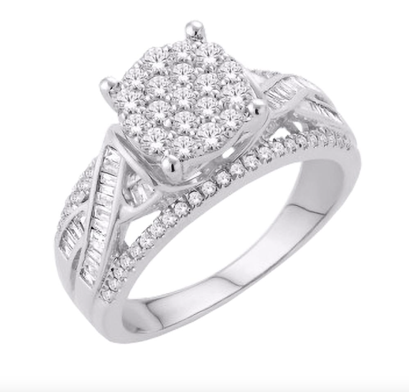 10KT Gold Diamond Women's Ring 0.80CTW