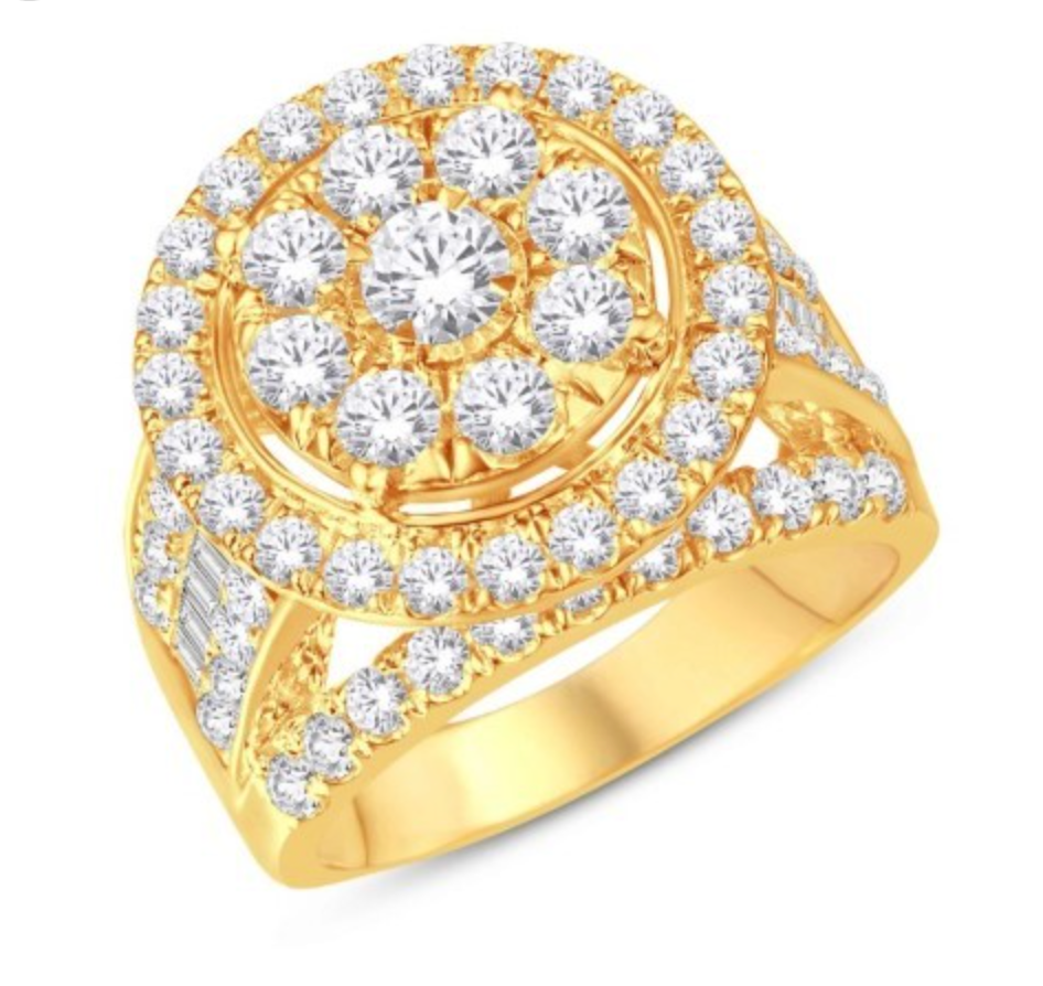 10KT Gold Diamond Women's Ring 2.99CTW