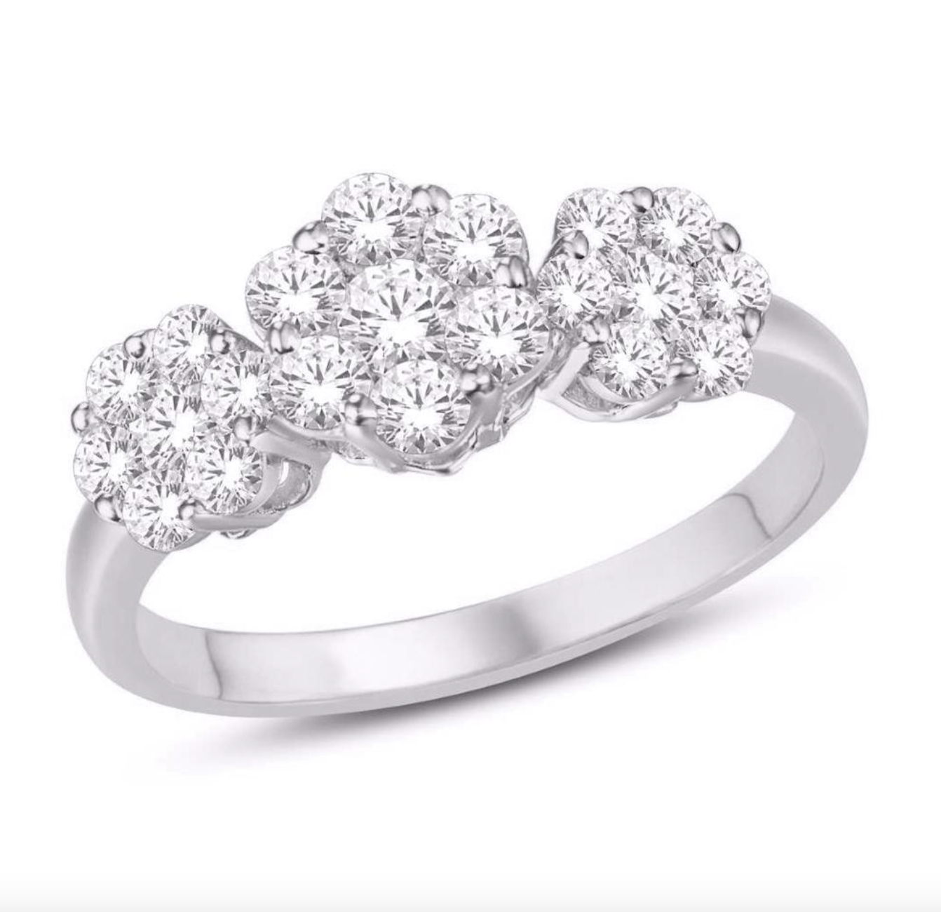 10KT Gold Diamond Women's Ring 0.95CTW