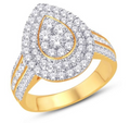 10KT Gold Diamond Women's Ring 1.39CTW