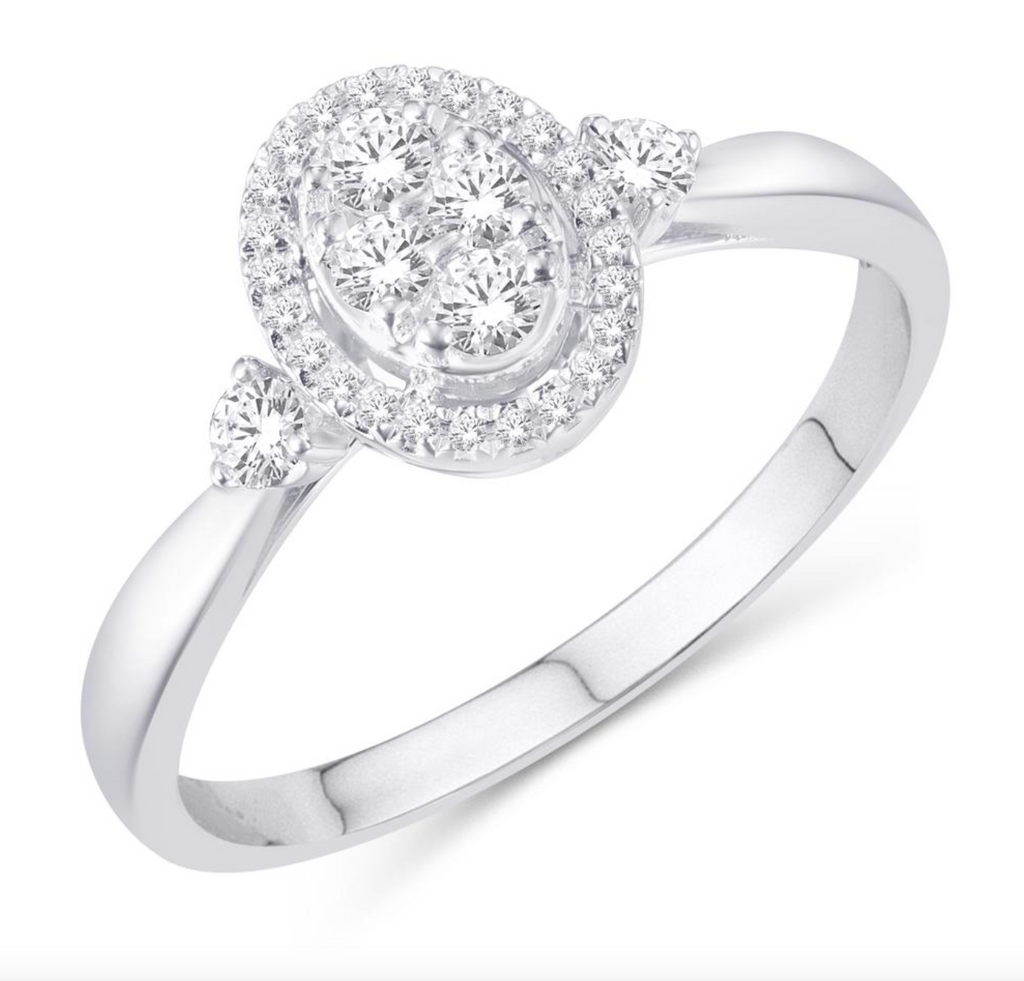 10KT Gold Diamond Women's Ring 0.24CTW