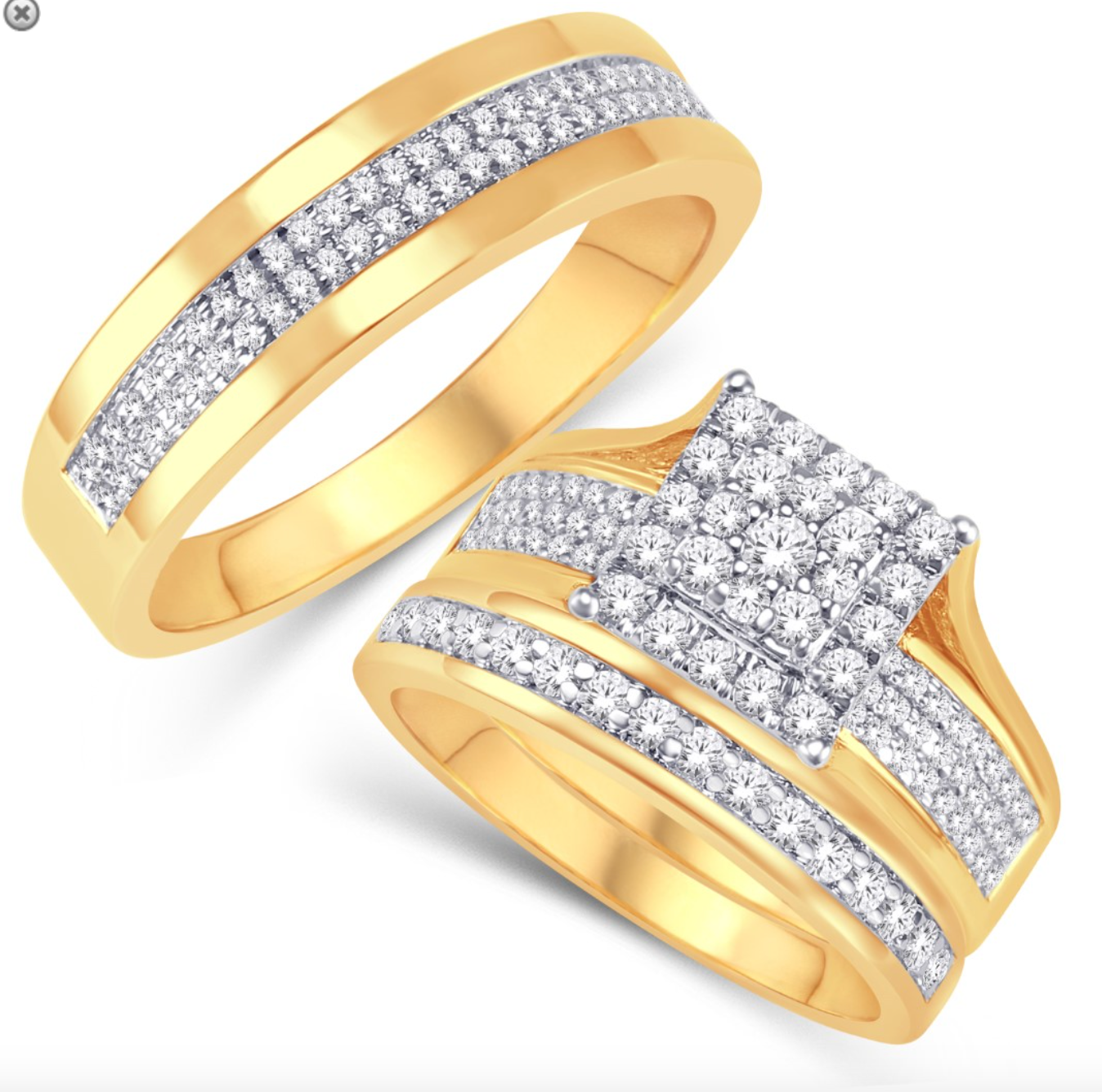 10K Trio Bridal Set 1.00CTW