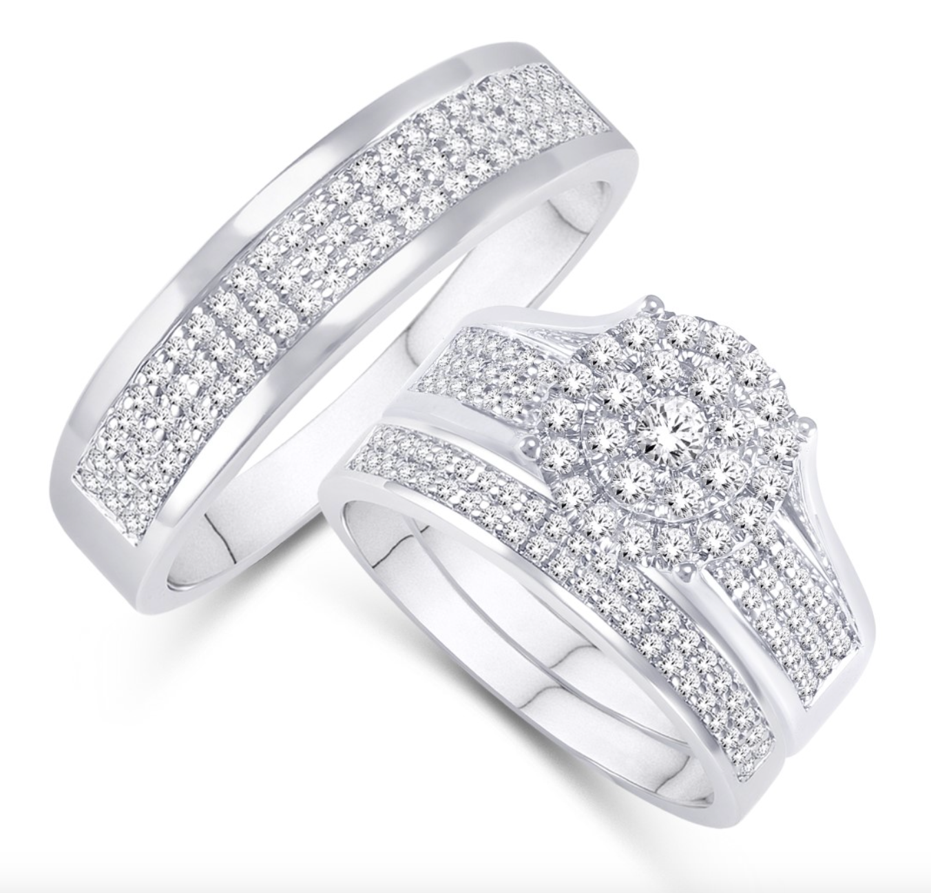 10K Trio Bridal Set 1.00CTW