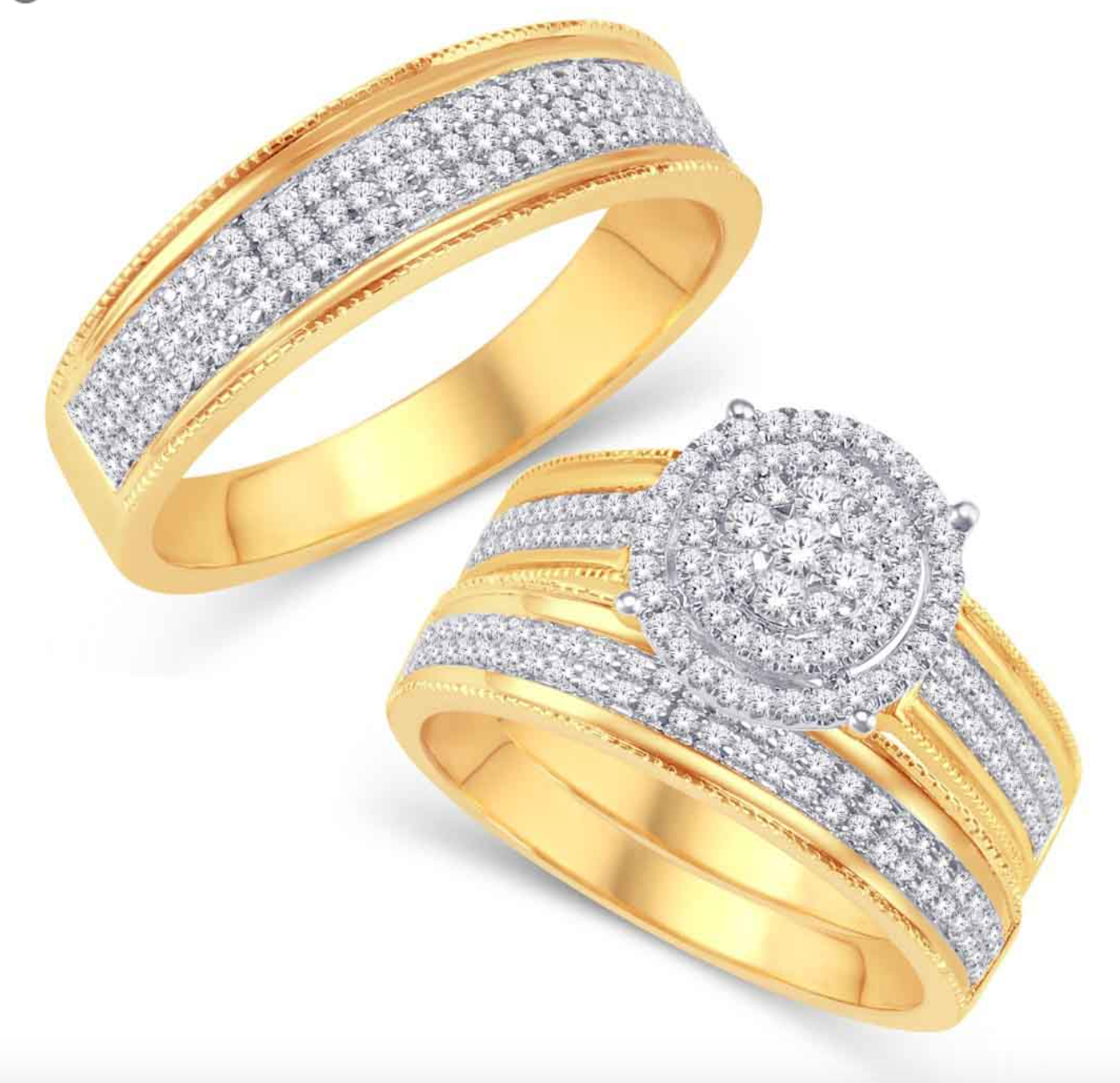 10K Trio Bridal Set 1.00CTW