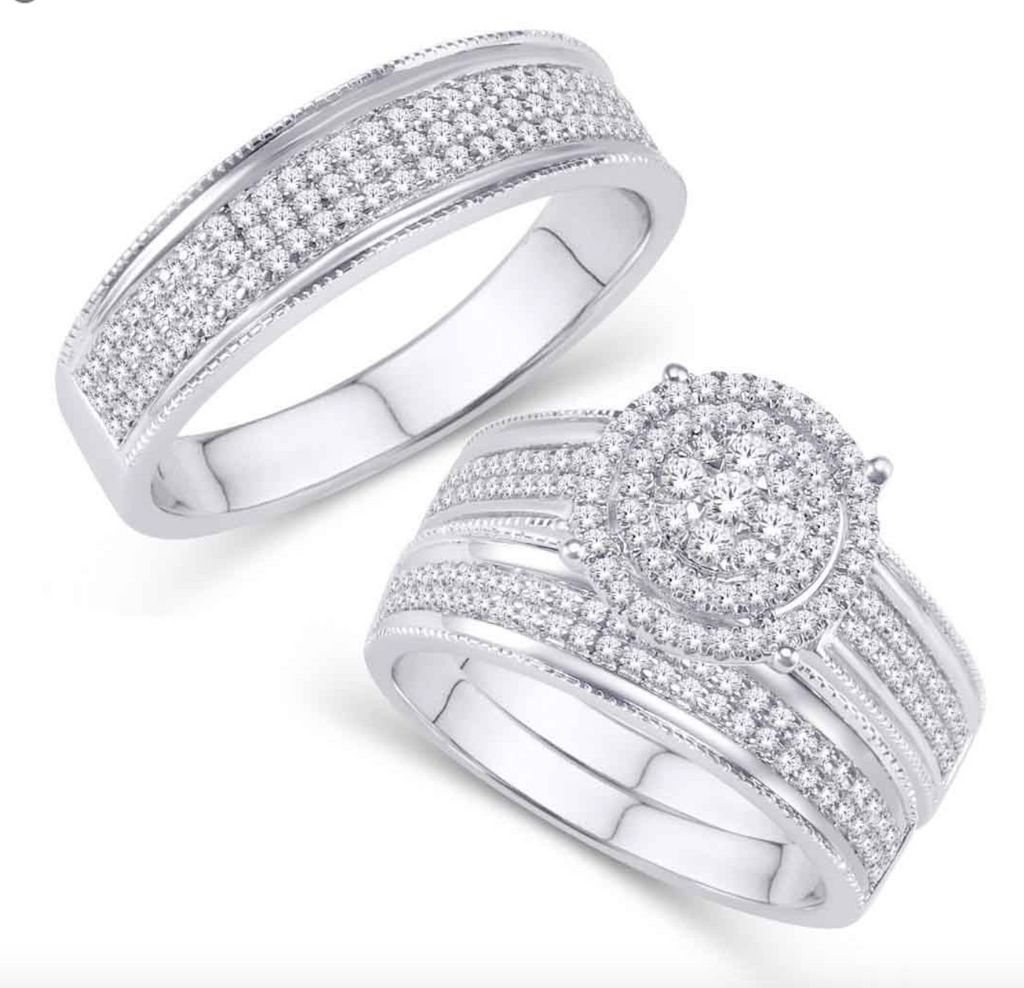 10K Trio Bridal Set 1.00CTW
