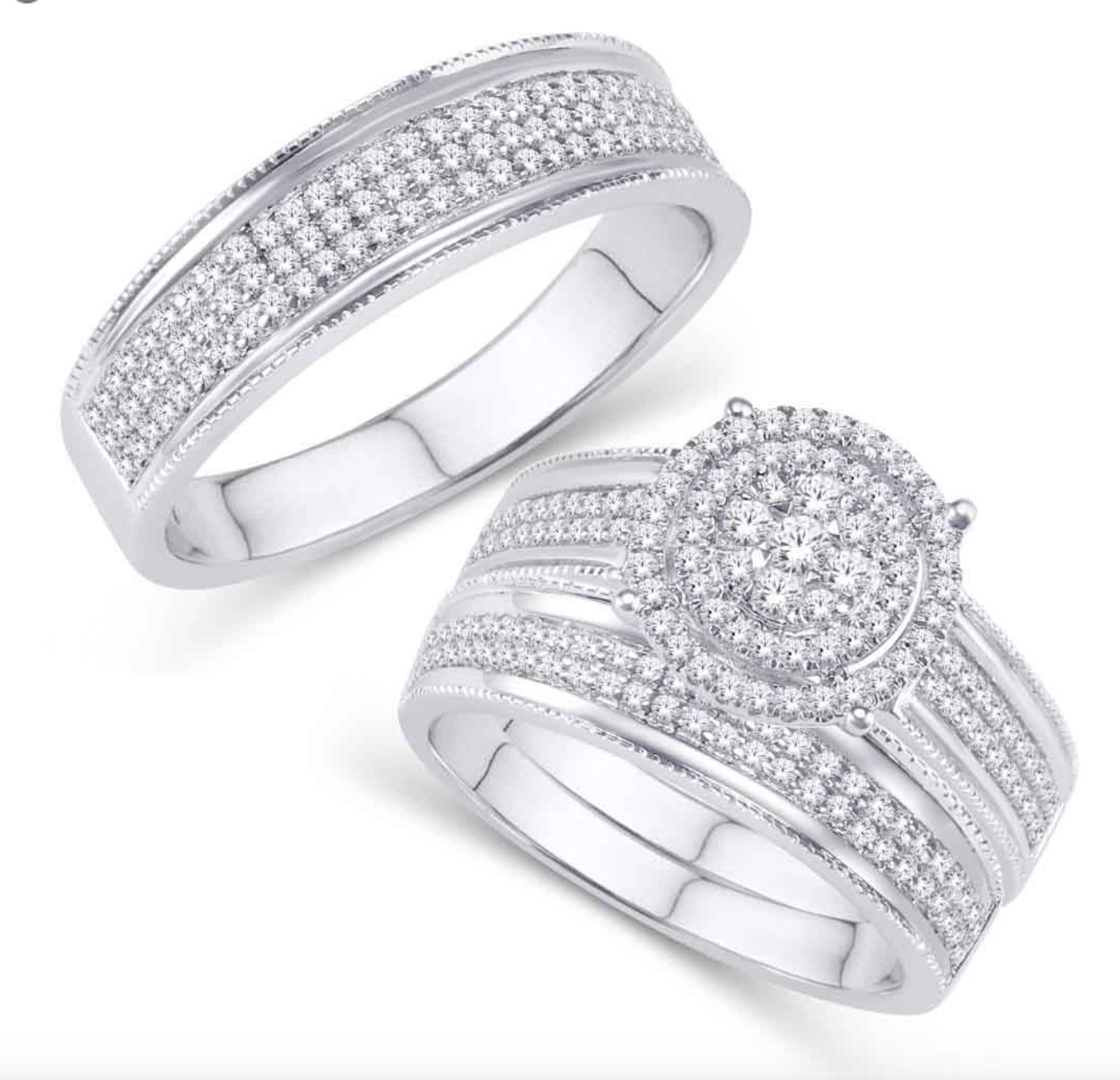 10K Trio Bridal Set 1.00CTW